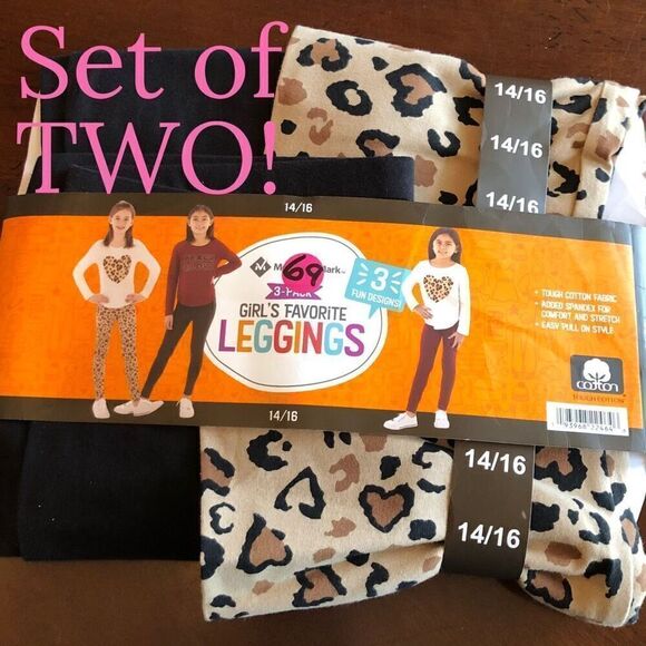 MEMBER’S MARK - NWT - Girls Sz 14/16 Favorite Comfort & Stretch Leggings. 2-PACK - Picture 2 of 16